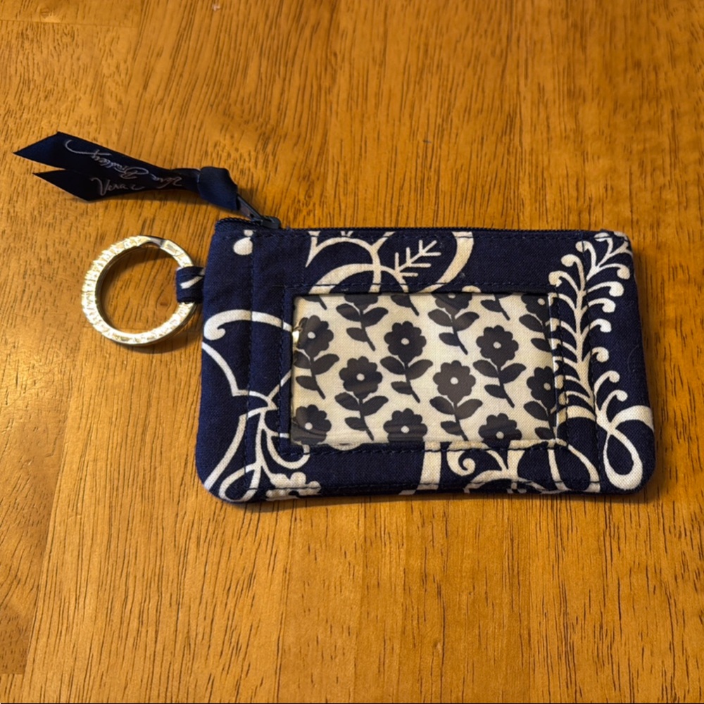 Vera Bradley Blue and White Floral card holder.